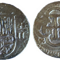 Moneda Felipe-II - Dos cuartos