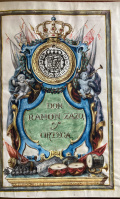 Certificado de armas del linaje y nobleza de los apellidos Montserrat y sus enlaces Malondo, Adame y Vela.
